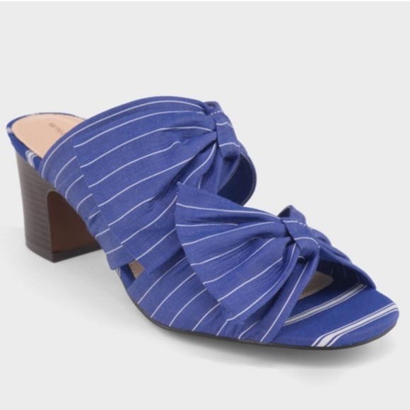 Who What Wear Shoes - Who What Wear Poppy Striped Bow Heeled Pumps